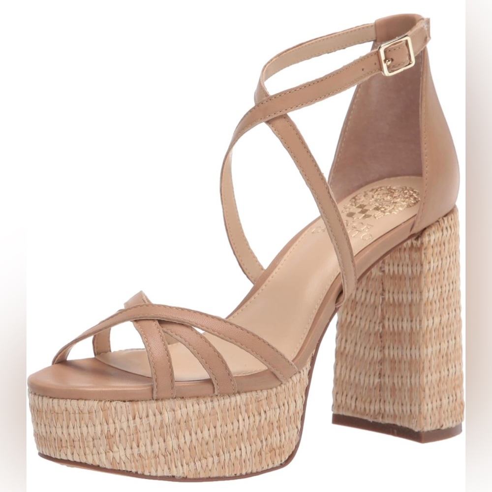 Vince Camuto Garnitta Strappy Platform Women’s Sandals Sz 11 Color Tan/Tortilla